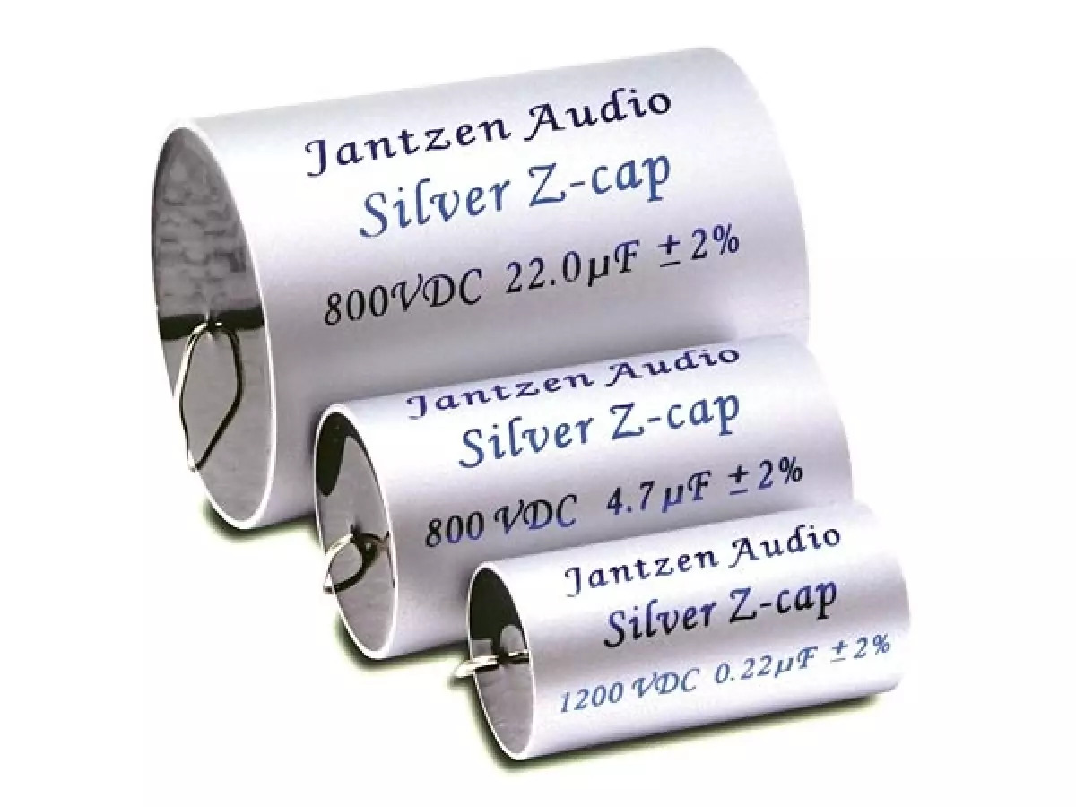 Jantzen Silver Z-Cap 0,22µF 1200VDC 2% MKP dia-23 / 45mm. hor., Selvbygg, Jantzen Audio, 001-0610