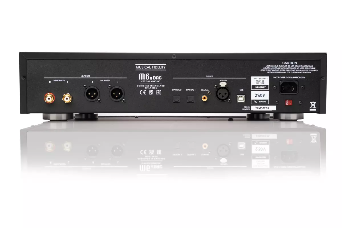 MUSICAL FIDELITY M6X DAC, Stereo, Musical Fidelity, 9120122290316, MUSICAL FIDELITY M6X DAC, Sort, 111113699, MUSICAL FIDELITY M6X DAC, Sølv, 111113700