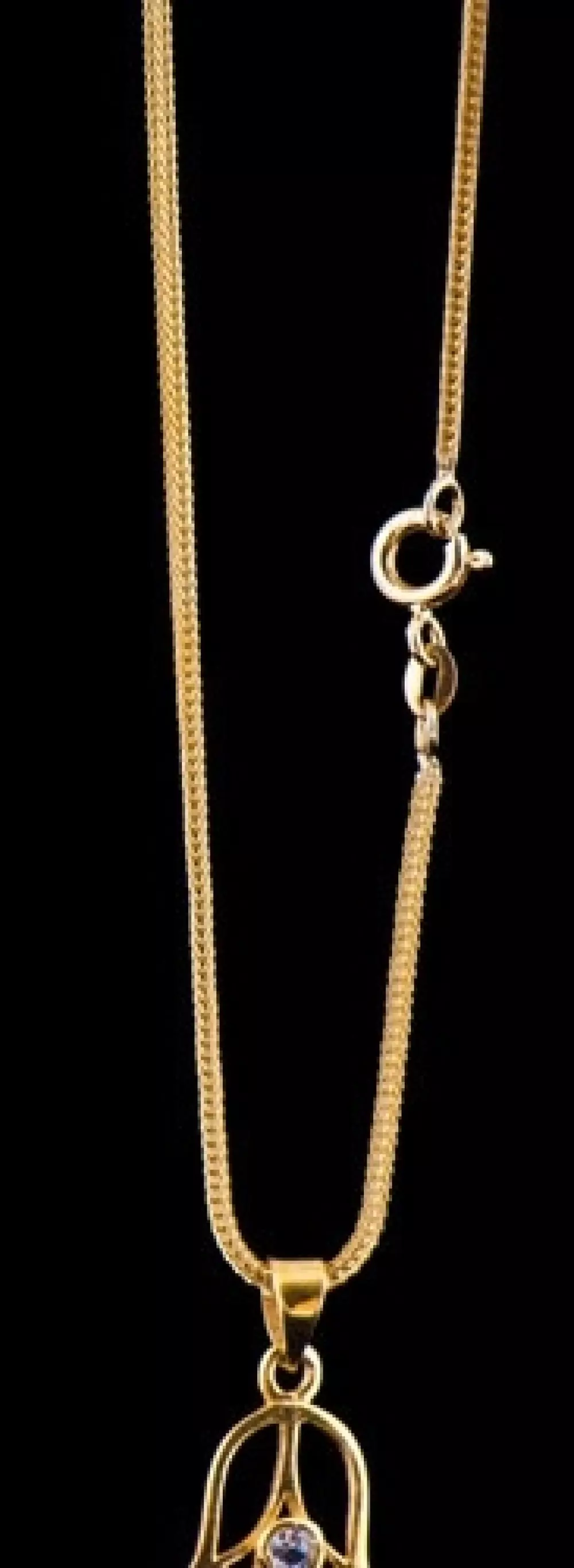 Gullbelagt sølvkjede - 42 cm, Krystaller & smykker, Andre smykker