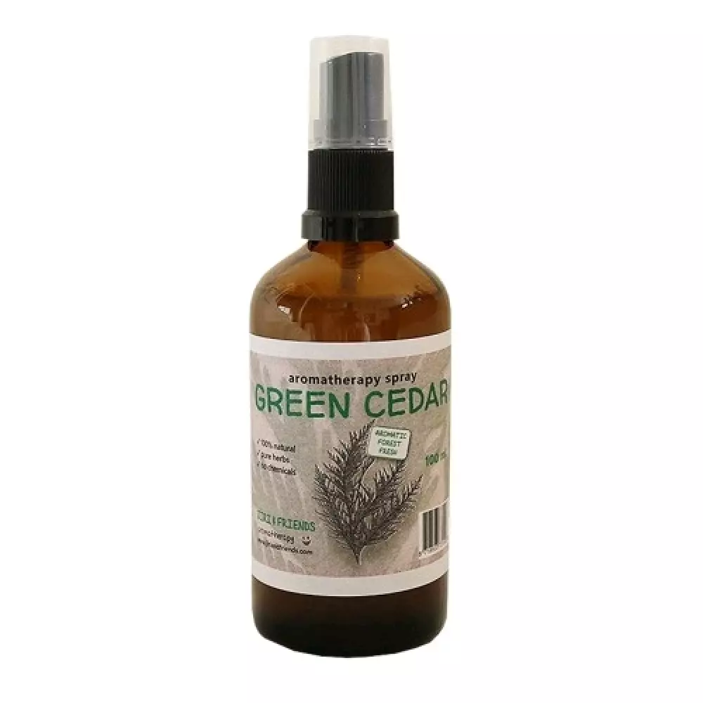 Jiri & Friends - Green Cedar aromaspray, Velvære & røkelse, Eteriske oljer, 100 ml