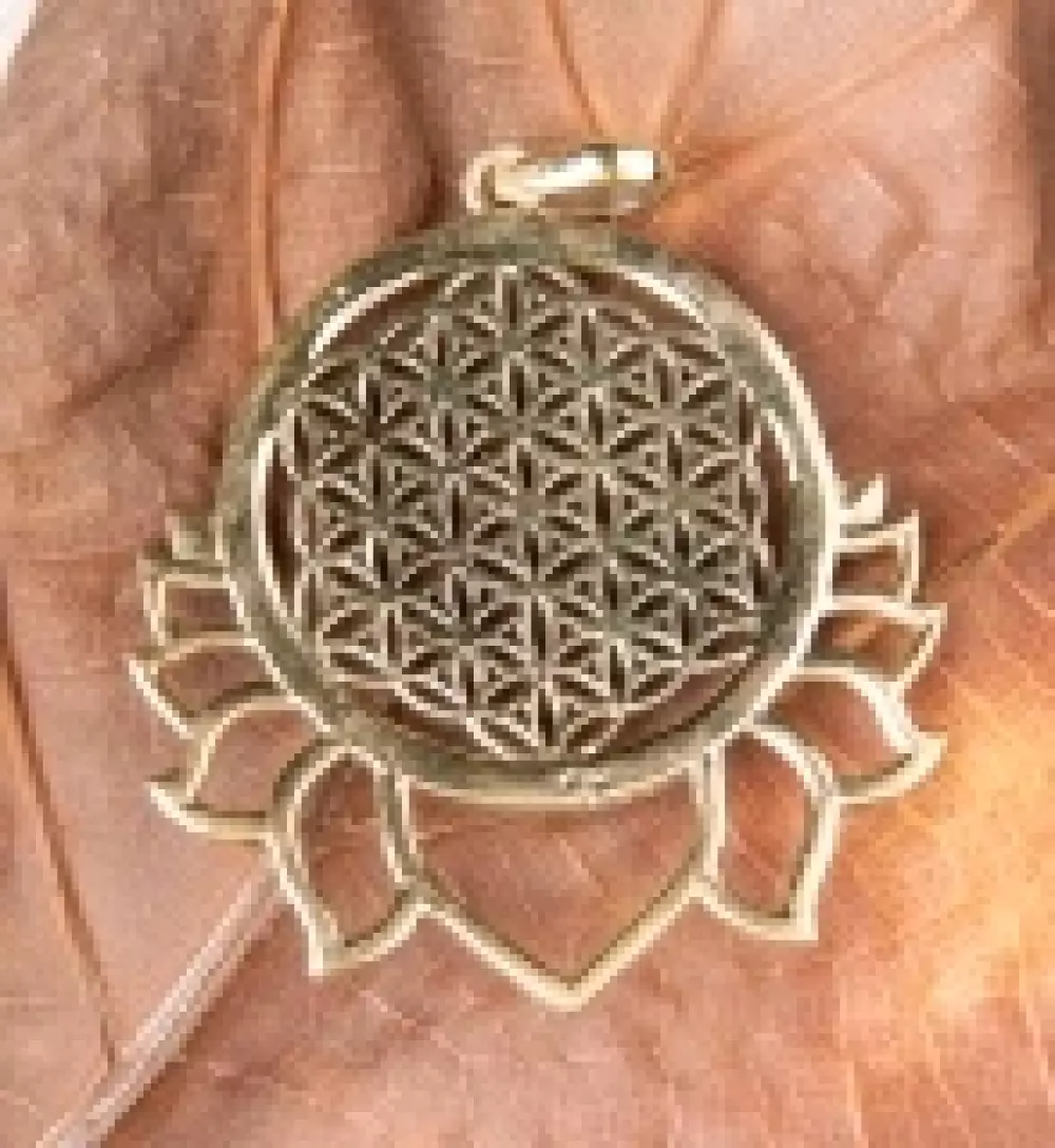 Messinganheng i flower of life - stor, Krystaller & smykker, Andre smykker