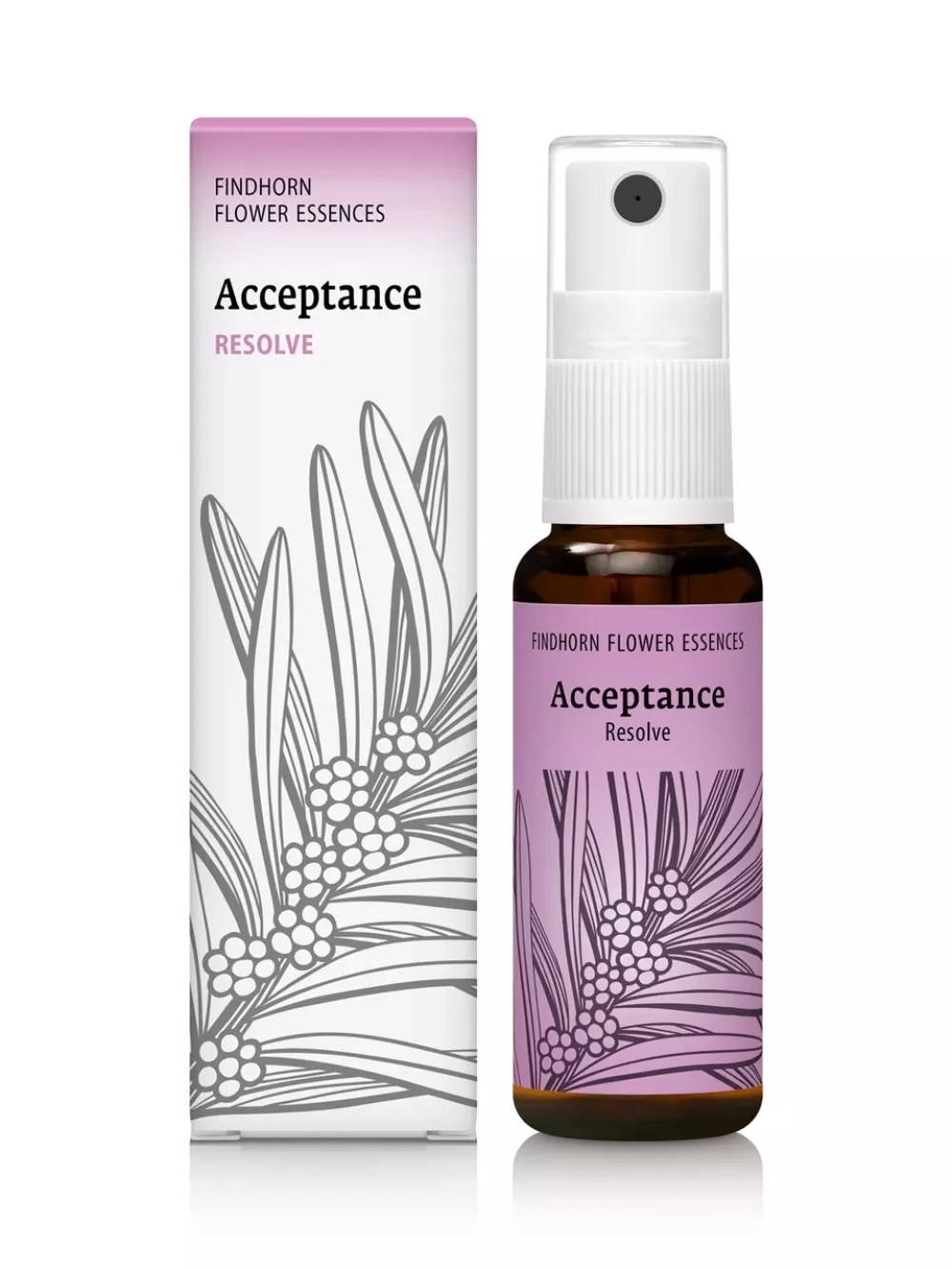 Findhorn - Acceptance 25 ml spray, Velvære & røkelse, Essenser (Vibrasjonell medisin), flower essence spray - Resolve