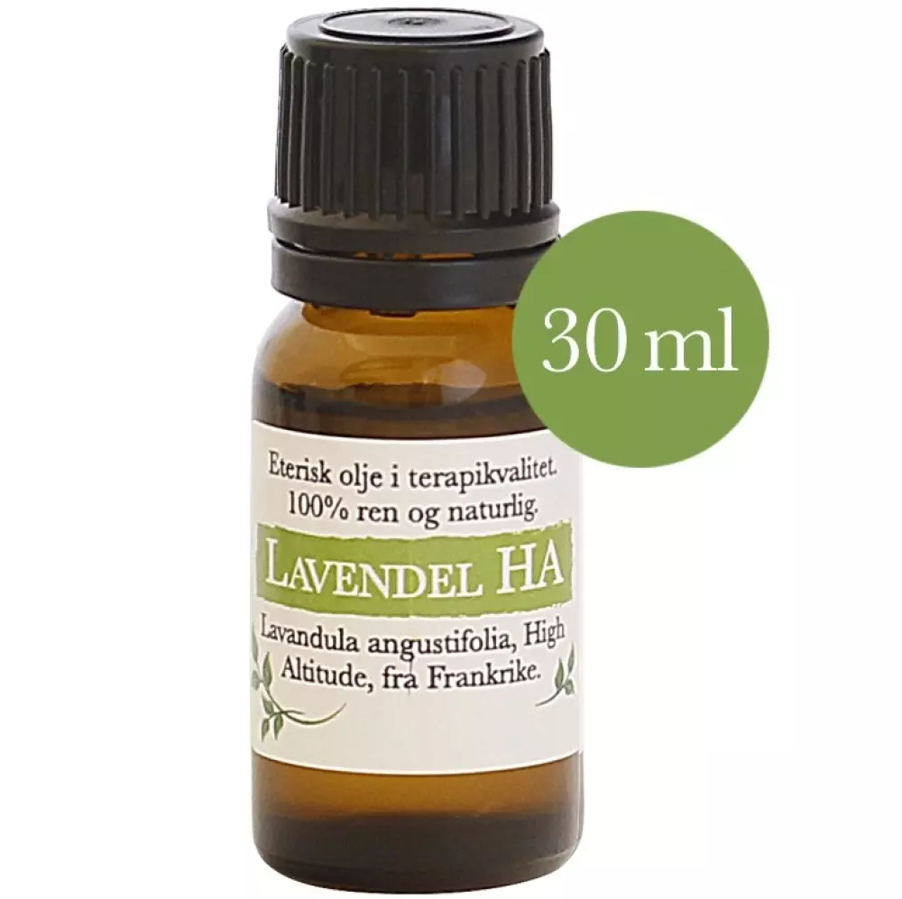 Lavendel HA 30 ml., Velvære & røkelse, Eteriske oljer, Lavendula augustifolia, High Altitude, Frankrike. Vekstdel: blomst.