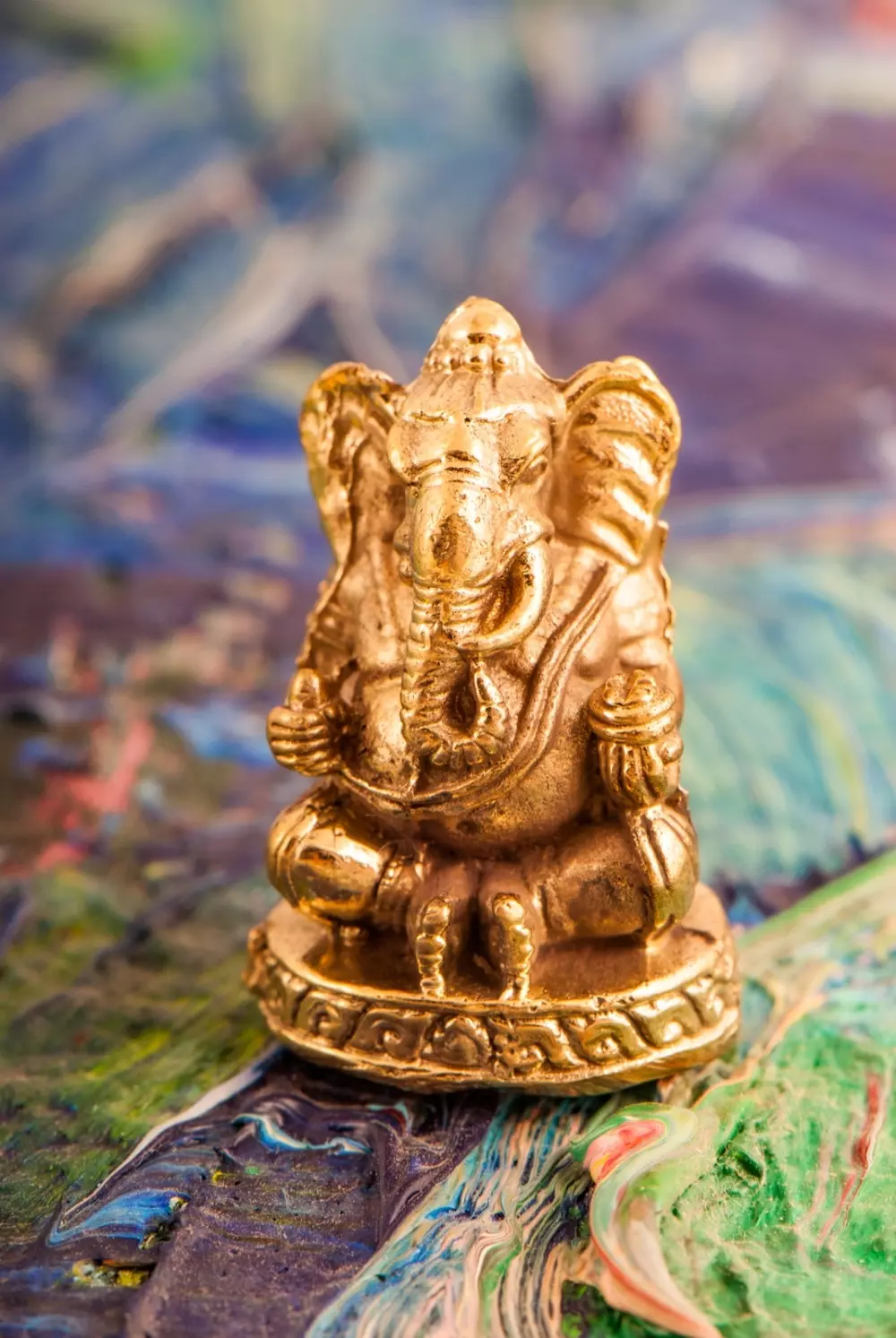 Ganesha i messing - mini, Hjem & interiør, Statuer & figurer