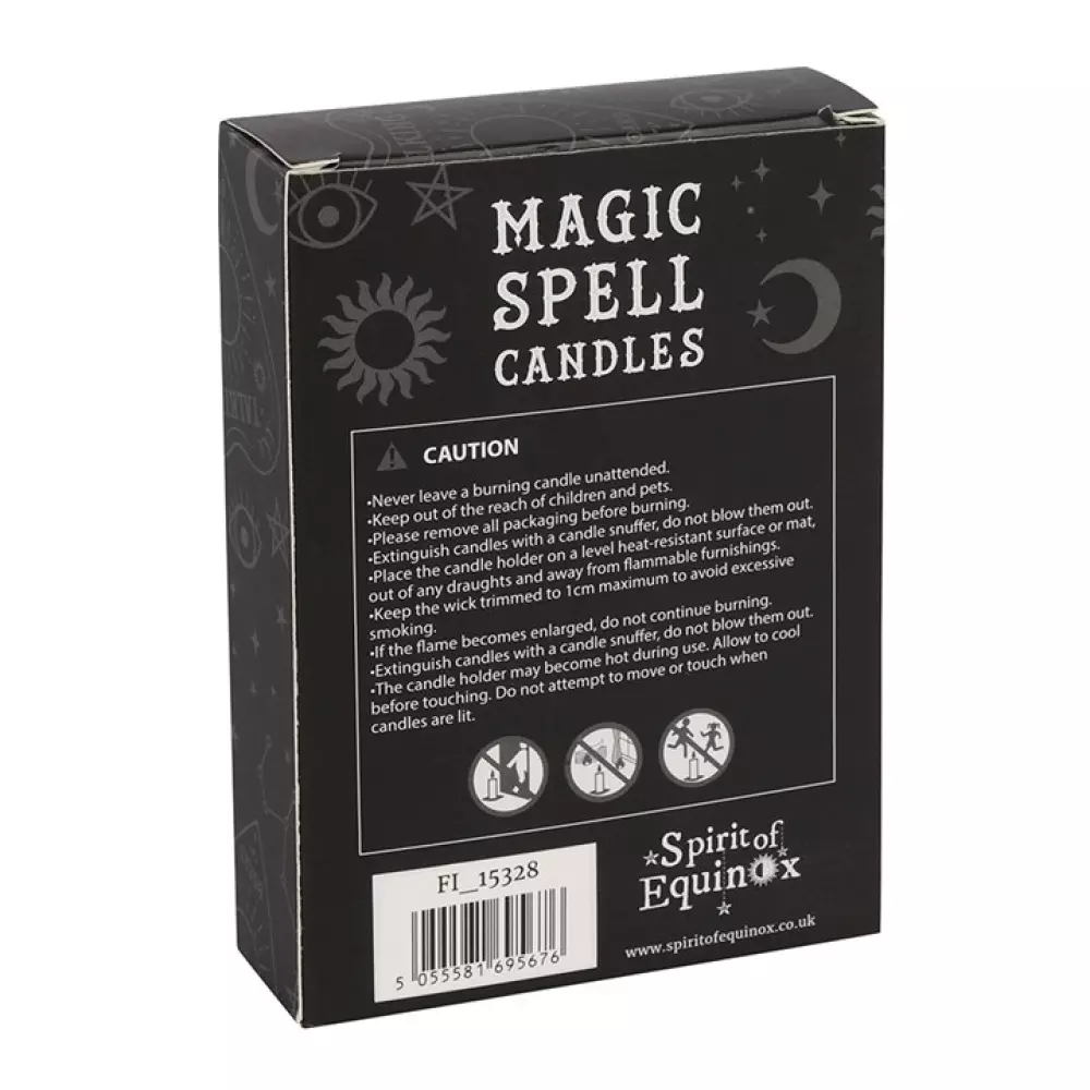 Spell candles/vokslys grønn - Luck 12 stk H 11,5cm D 1cm Pack of 12 Green 
