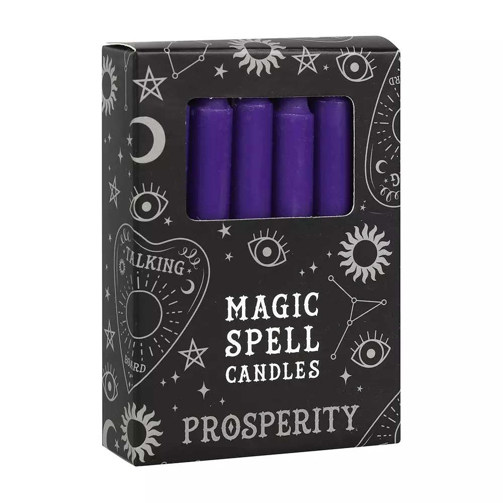 Spell candles/vokslys lilla - Prosperity 12 lys, H11,5cm D1cm Pack of 12 Purple |Prosperity| Spell Candles FI-15228 5055581695683 Hjem & interiør Interiør