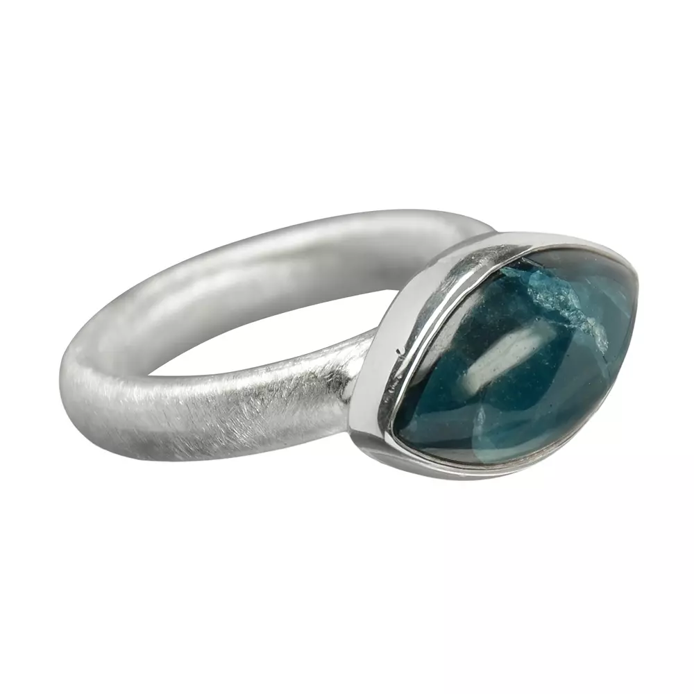 Sølvring med apatitt Ring Agate Druzy (20mm), Size 55 243005150033 Krystaller & smykker Andre smykker