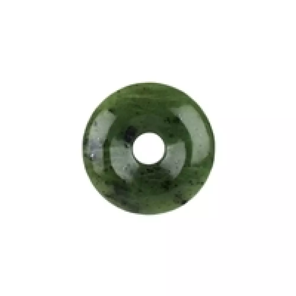 Krystallskive - grønn serpentin kanadisk 30mm Donut serpentine canada 30mm 0426000300 Krystaller & smykker Krystallsmykker