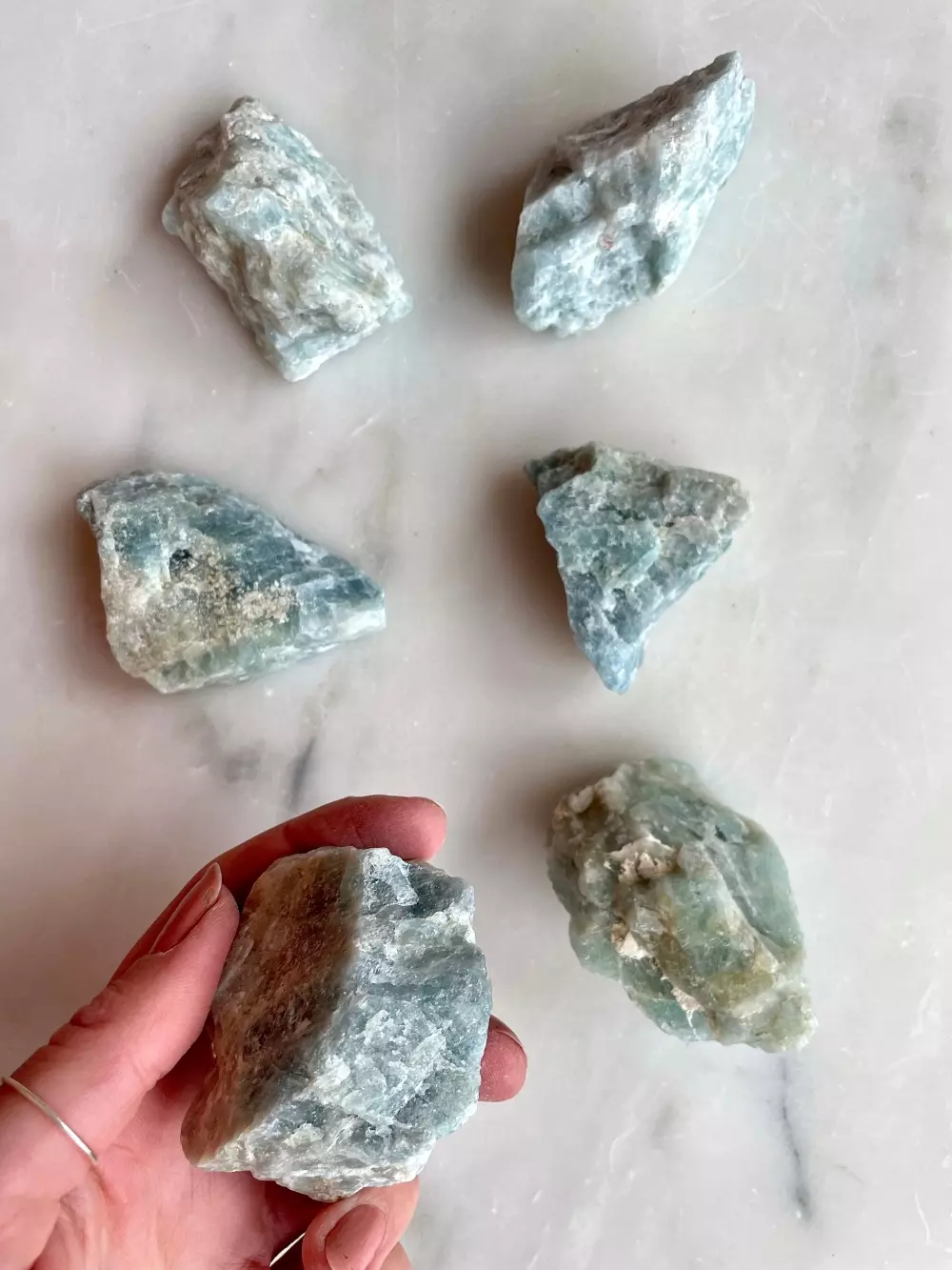 Rå akvamarin - stor, Krystaller & smykker, Krystaller, Ca. 5cm