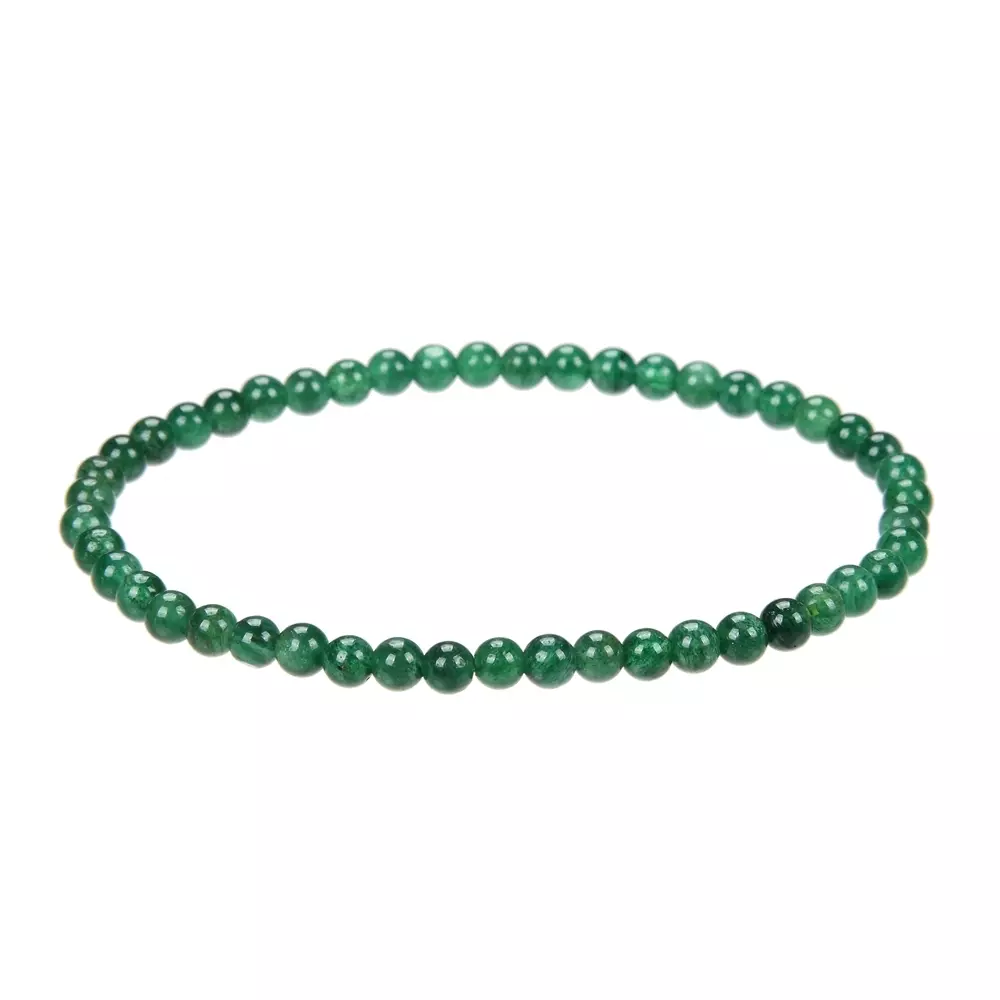 Armbånd Aventurin grønn - 4mm, Krystaller & smykker, Krystallsmykker, 18cm, elastisk