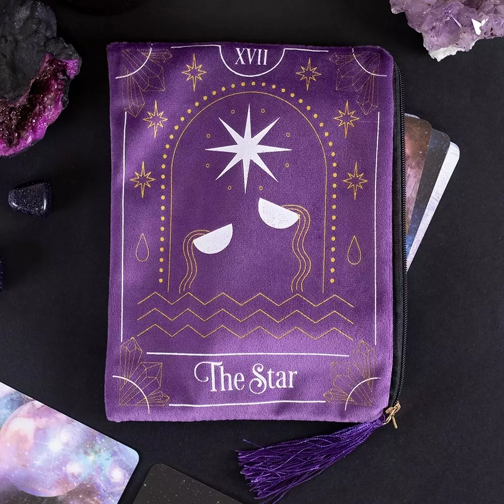 The Star/Stjernen tarotpose med glidelås The Star Tarot Card Zippered bag 5056131114050 Tarot & orakel Tilbehør