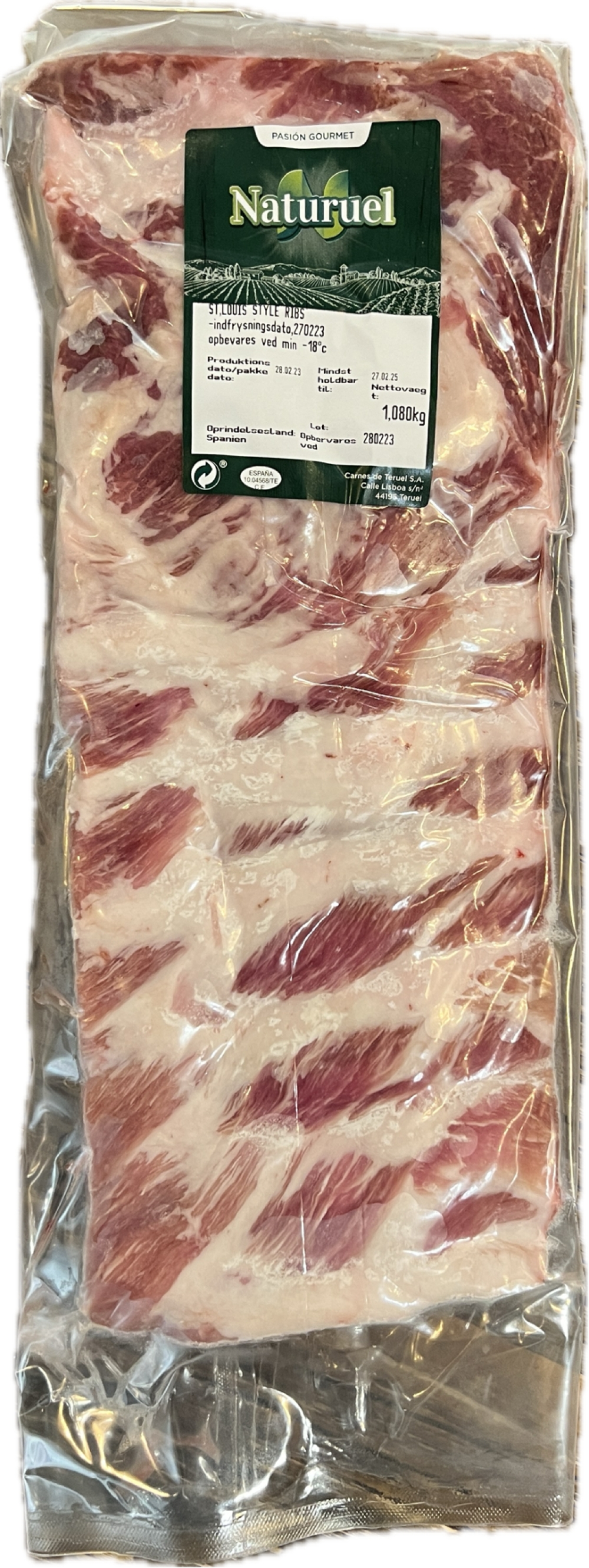 Pork Spare Ribs, Spania, St. Louis Style fryst, 1800699103, Kjøtt, Foodswingers II AS