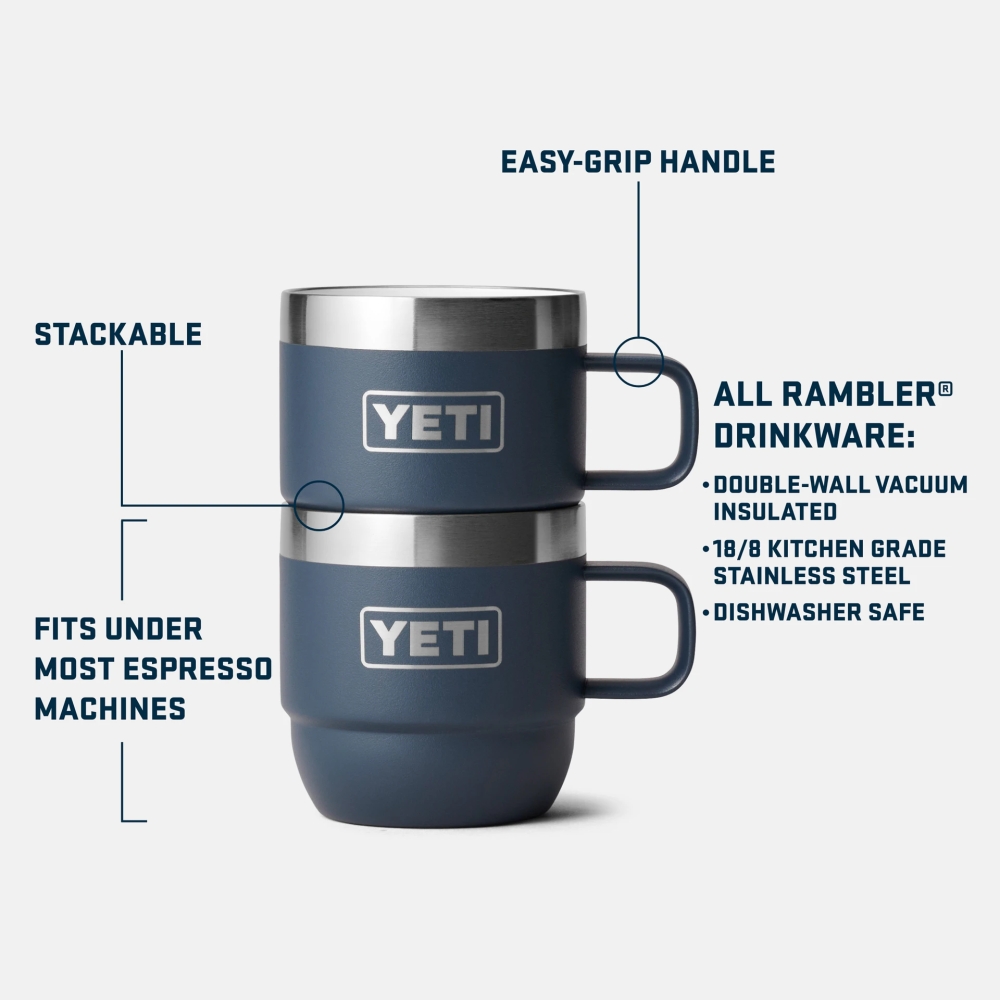 YETI ESPRESSO CUP 2-PK 6 oz, Charcoal, 888830257043, 1800699304, Thermokopper, YETI