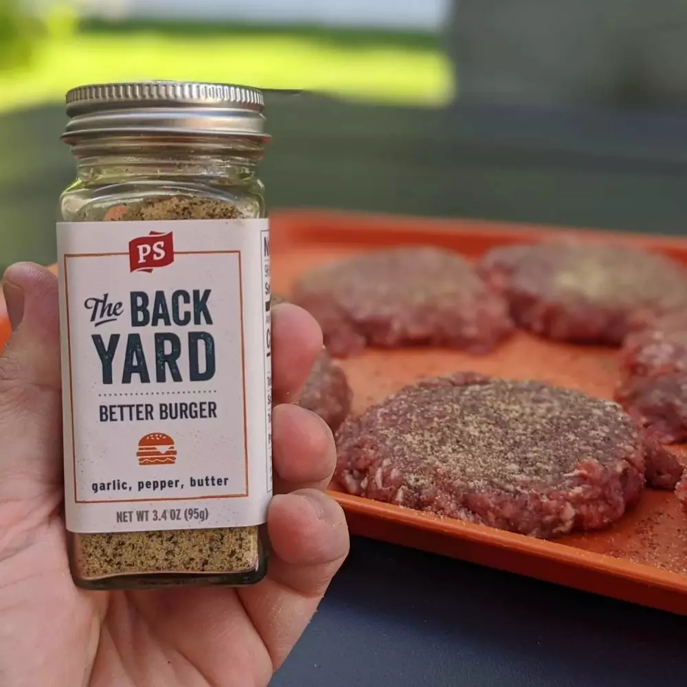 burger blend, spice, The Backyard Better Burger Seasoning, 95g, 1800699330, Krydder/Rub, PS Seasoning & Spices Inc.