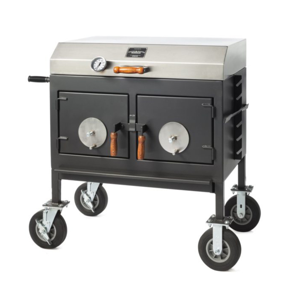 Pitts & Spitts Flat Top Charcoal Grill, 60 x 90 cm