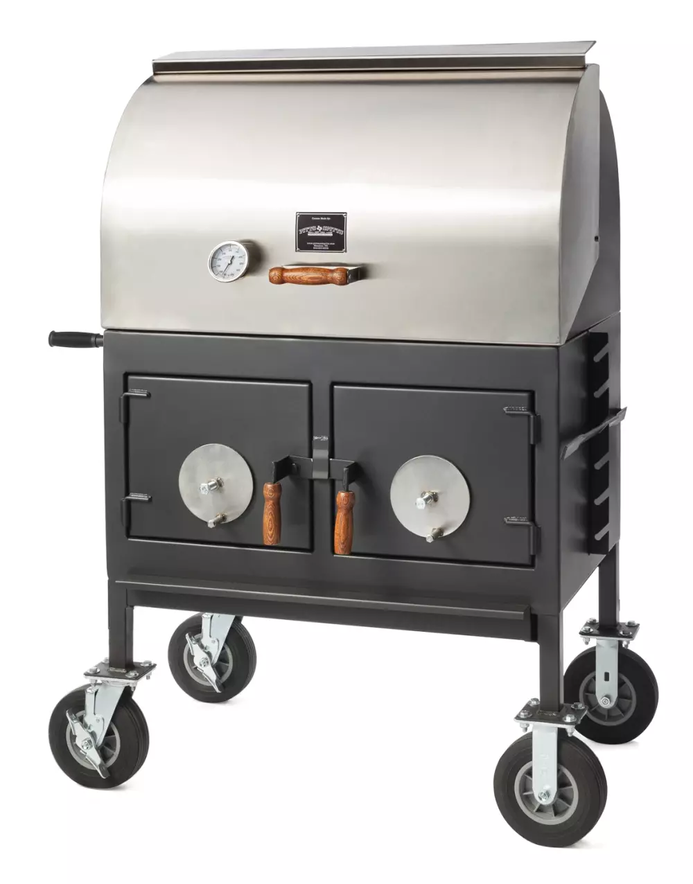 Pitts & Spitts Adjustable Charcoal Grill, P-AFGR2436, Pelletgriller, Pitts & Spitts, with 8