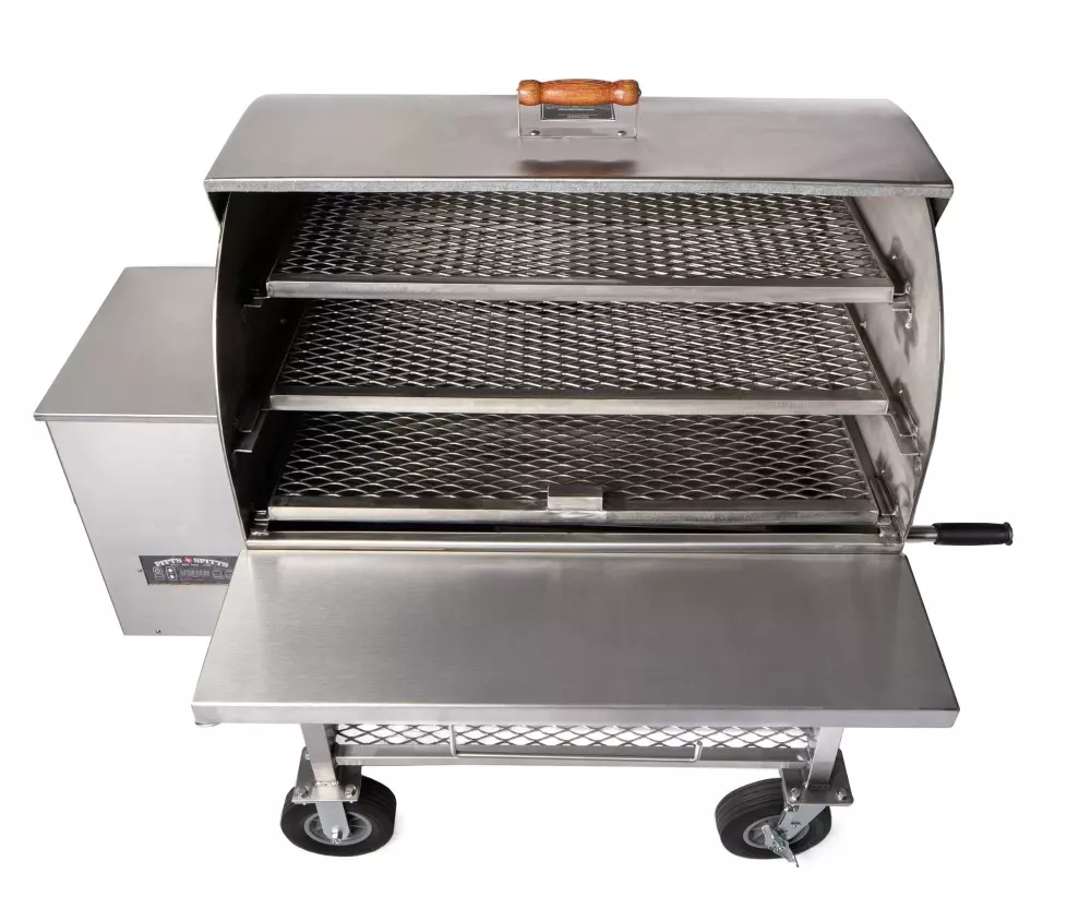 Pitts & Spitts Maverick 2000 Stainless Steel Pellet Grill, P-MAV-2000-SS, Pelletgriller, Pitts & Spitts, with 8