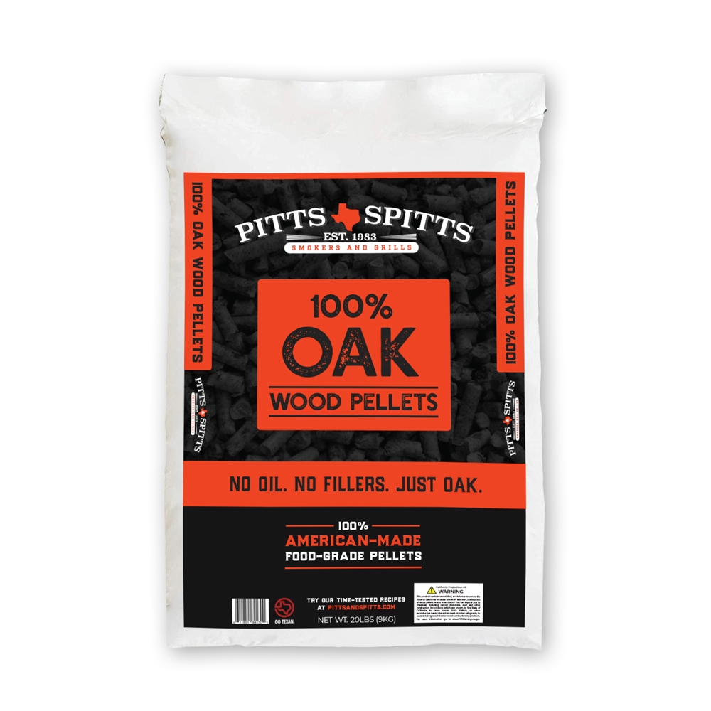 Pitts & Spitts 100% Oak Pellets, 9 kg, W-PELLETSOAK100, Pellets, Pitts & Spitts