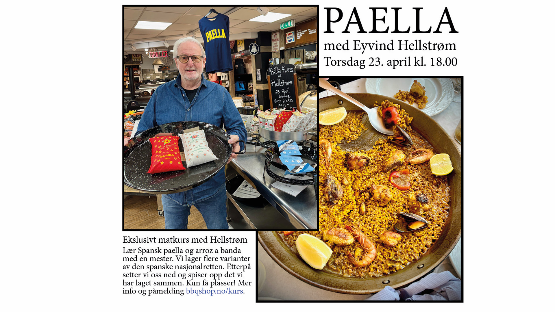 Lær å lage Paella med Eivind Hellstrøm