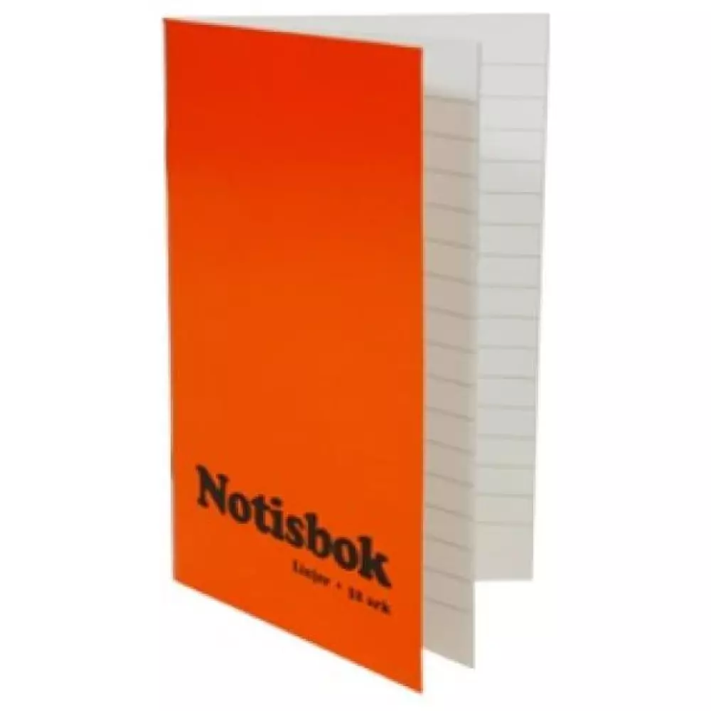 Notisbok orange 32 sider 90x140mm