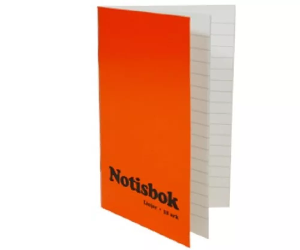Notisbok orange 7,5x12,5cm