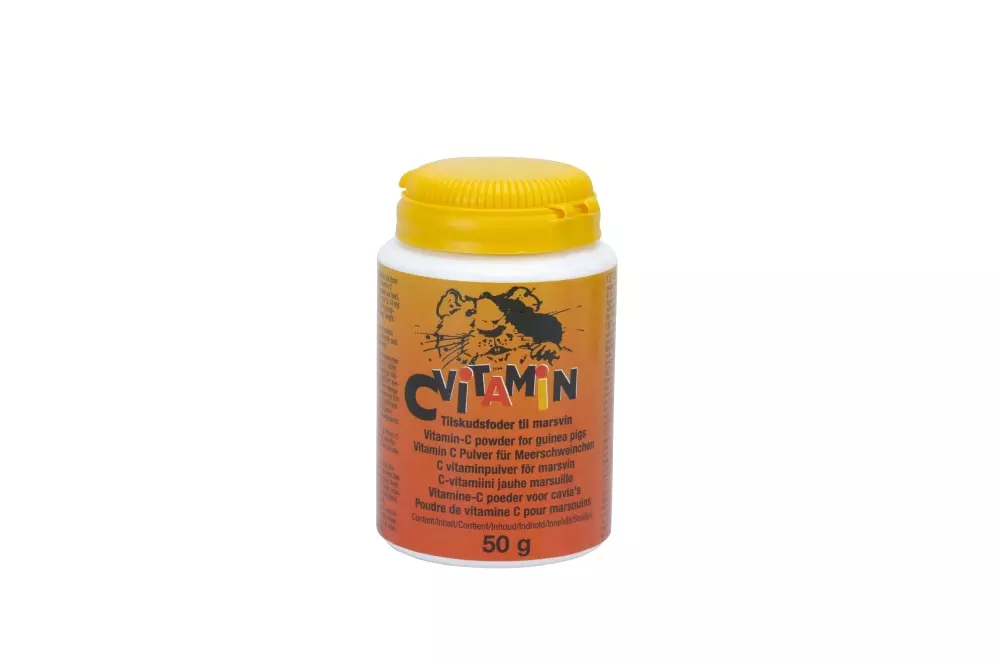 C-vitamin pulver til gnagere 50 g., 5705358884016, Marsvinutstyr, Marsvinmat og høy, Eldorado, Diafarm C-vitamin pulver gnavere 50 g