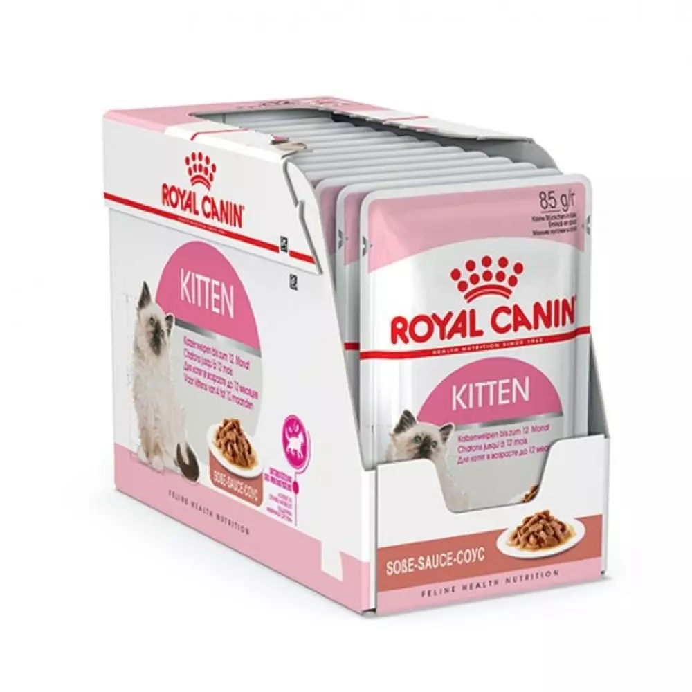 Royal Canin Kitten i saus 12x85g, 9003579308745, Kattemat, Royal Canin, Kitten Gravy 12x85g