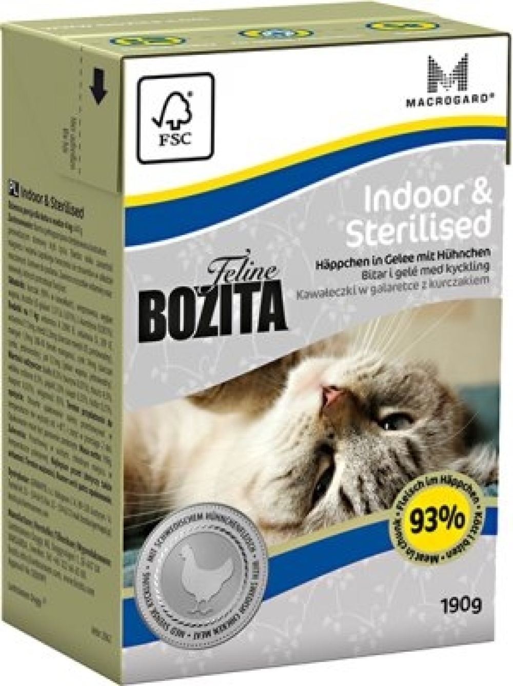 Bozita Feline Indoor & Sterili, 190g