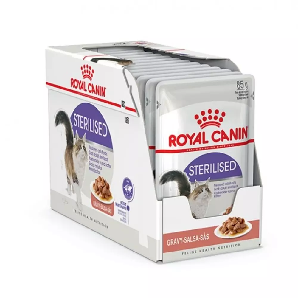 Royal Canin Sterilised i saus 12x85g, 9003579311295, Kattemat, Royal Canin, Sterilised Gravy 12x85g
