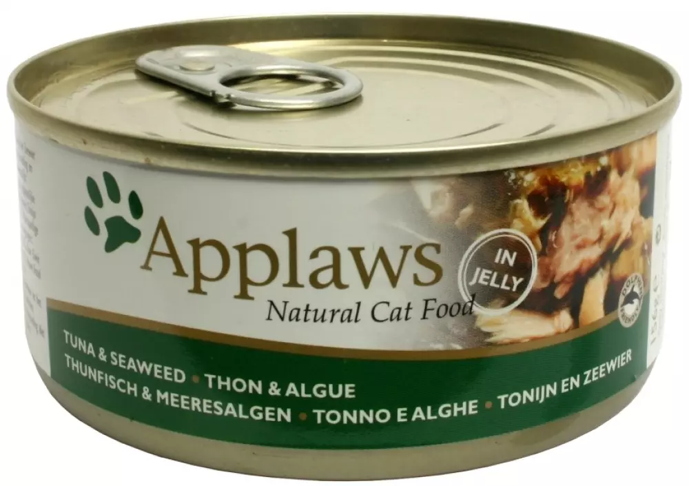 Applaws Katt Tuna & Sjøgress 156gr 156g Applaws katt konserv Tuna Fillet&Seaweed 996127 5060122490436 Kattemat