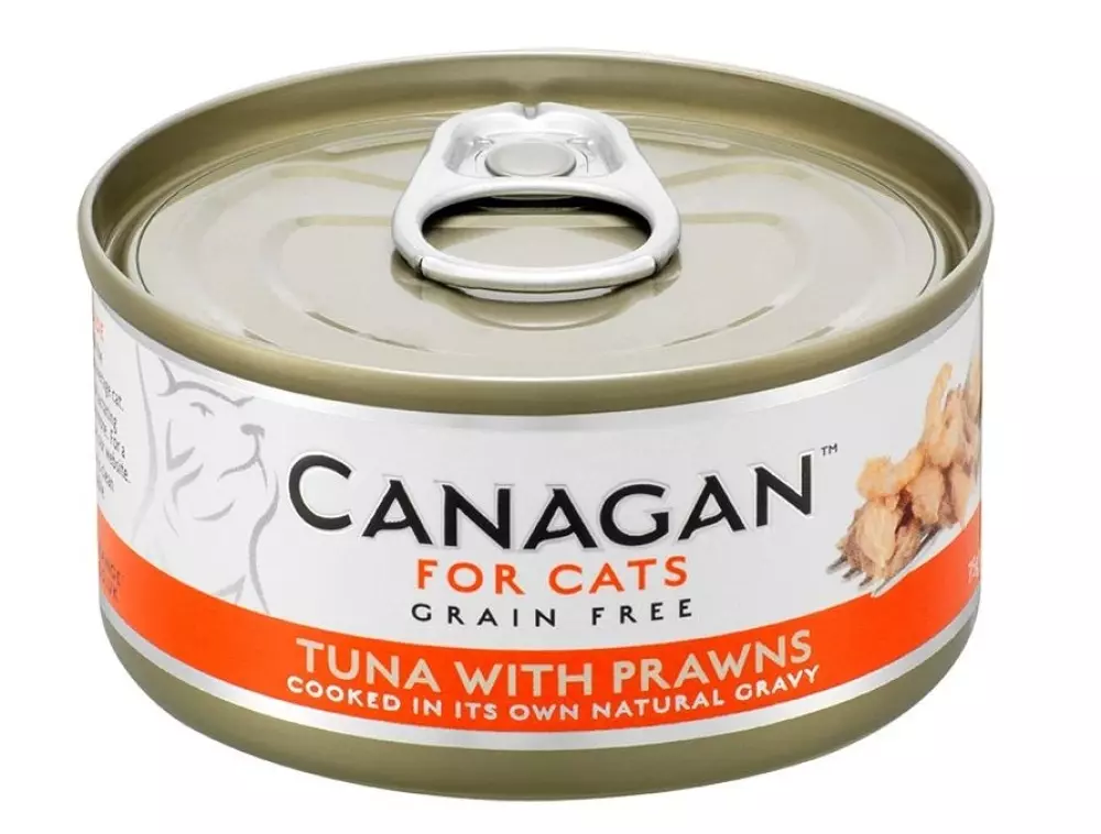 Canagan Cat Can - Tuna with Prawns 75g, 5029040012007, Kattemat, Canagan, Febo Norge AS, Canagan Boksemat Katt Tuna With Prawns 12stk x 75g (Pk. pris)