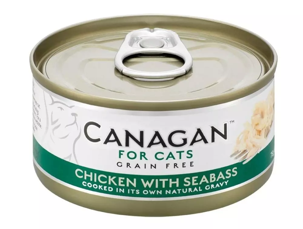 Canagan Cat Can - Chicken with Seabass 75g Canagan Boksemat Katt Chicken with Seabass 12stk x 75g (Pk. pris) WB75 5029040012281 Kattemat