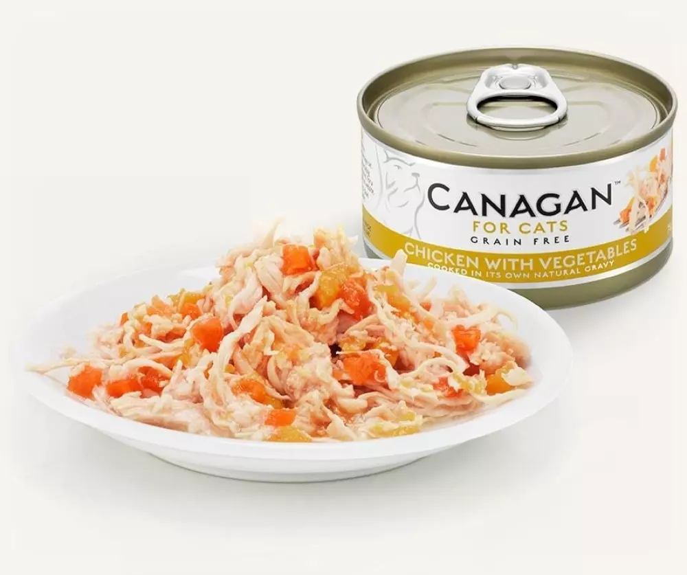 Canagan Cat Can - Chicken with Vegetables 75g Canagan Boksemat Katt Chicken with Vegetables 12stk x 75g (Pk. pris) WV75 5029040012120 Kattemat