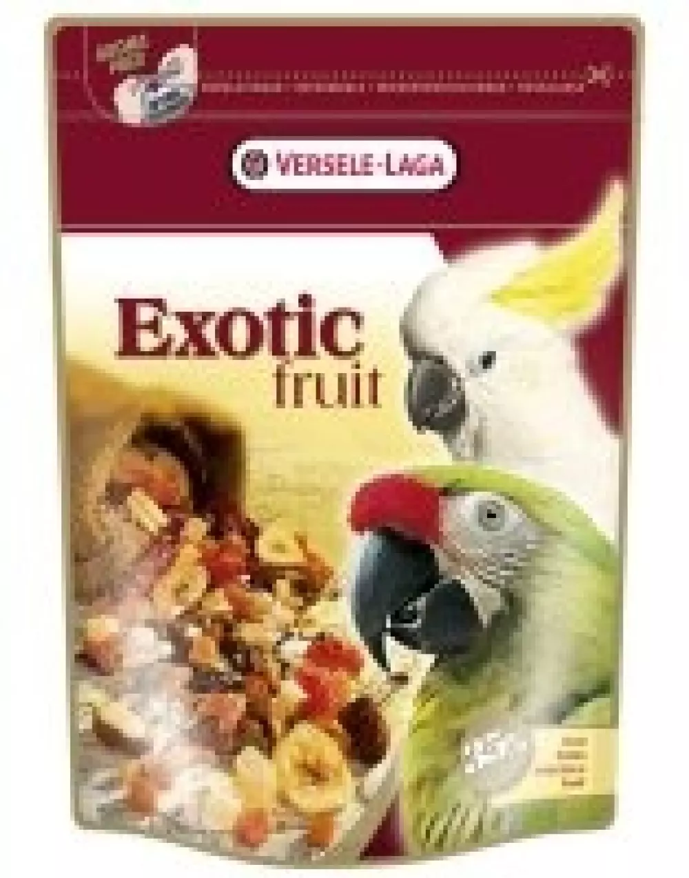 Exotic frukt-mix til parakitt og papegøye, 5410340217818, Fugleutstyr, Parakittutstyr, Imazo AB, 'PAPEGOJ EXOTIC FRUIT MIX 600GR