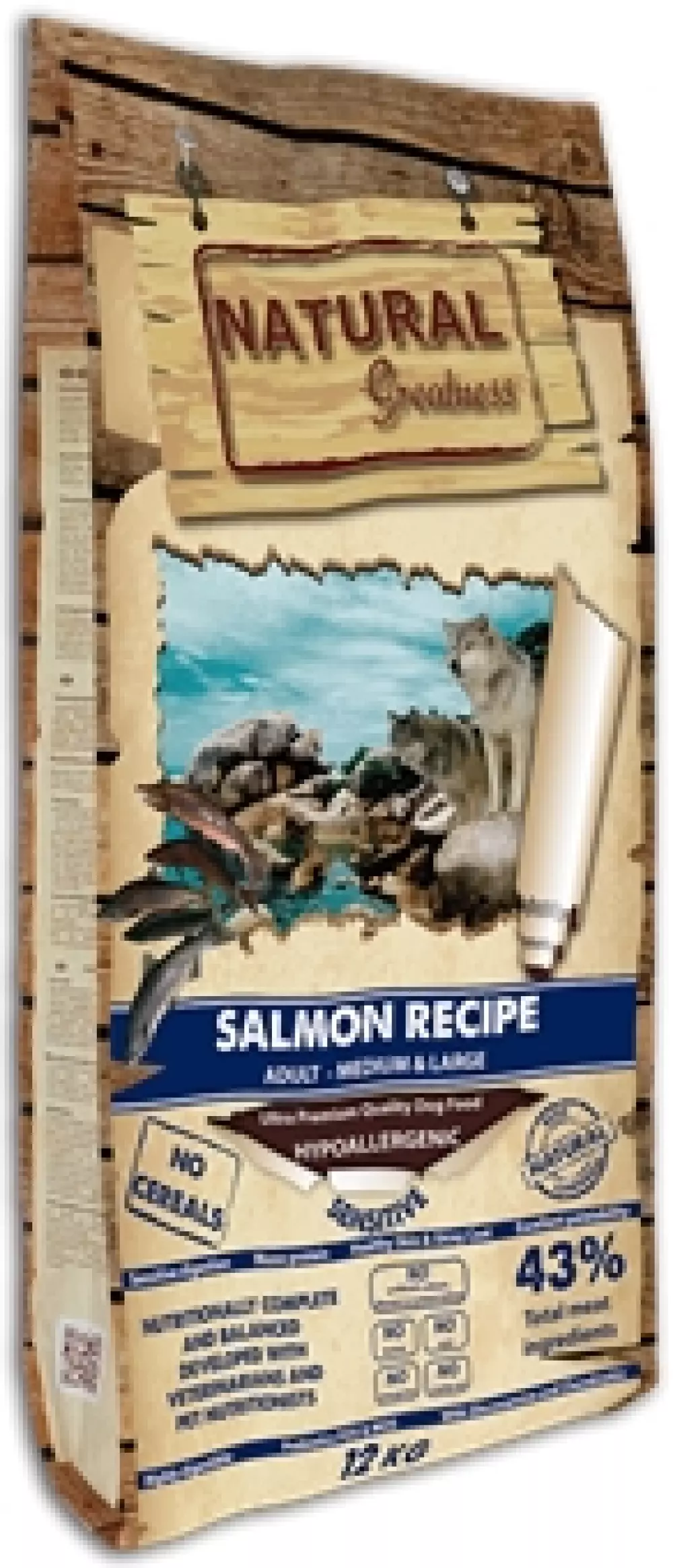 Natural Greatness Salmon Recipe – Sensitive, 2 kg, 8425402400005, Hundemat, Natural Greatness, Arctic Pets AS, Salmon Recipe – Sensitive, Tørrfor, Voksen