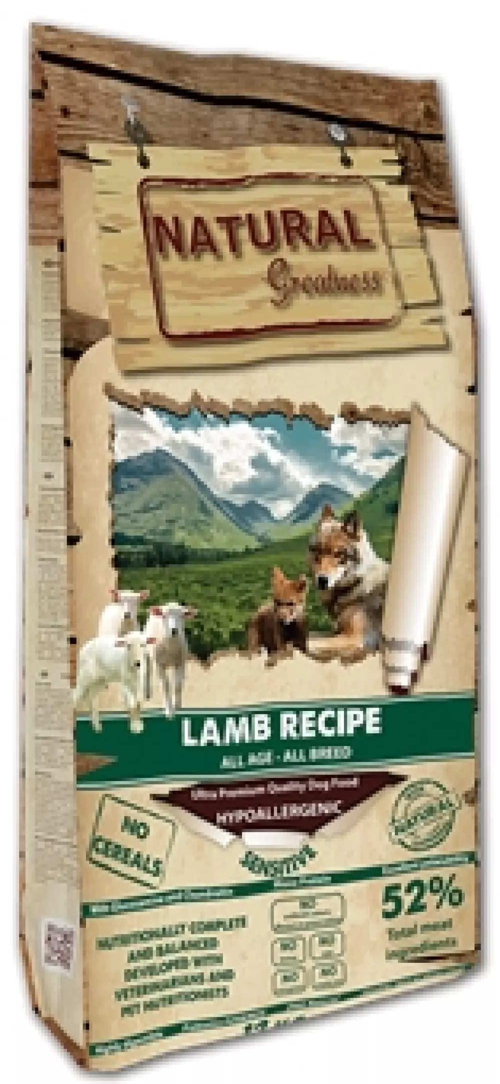 Natural Greatness Lamb Recipe - Sensitive, 2 kg, 8425402400012, Hundemat, Natural Greatness, Arctic Pets AS, Lamb Recipe - Sensitive, Tørrfor, Voksen