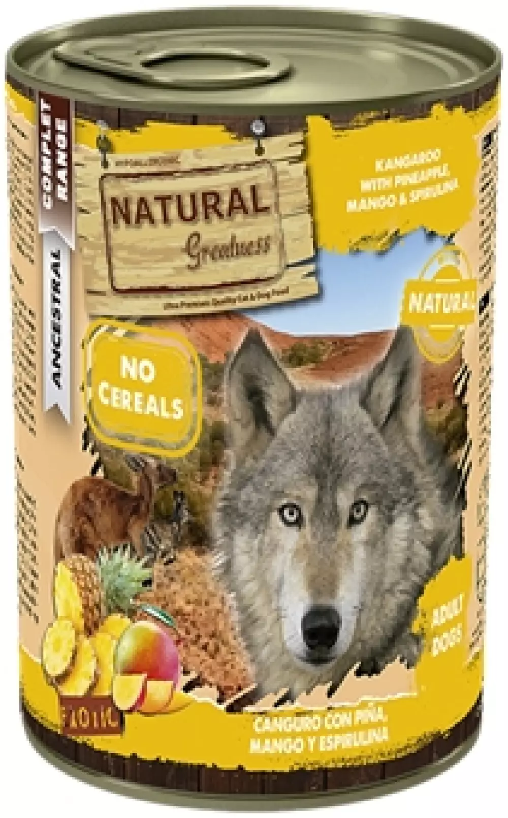 Natural Greatness, Kenguru m/ Ananas & Mango, 400gr, 8414606900923, Hundemat, Natural Greatness, Arctic Pets AS, Kangaroo with Pinapple & Mango
