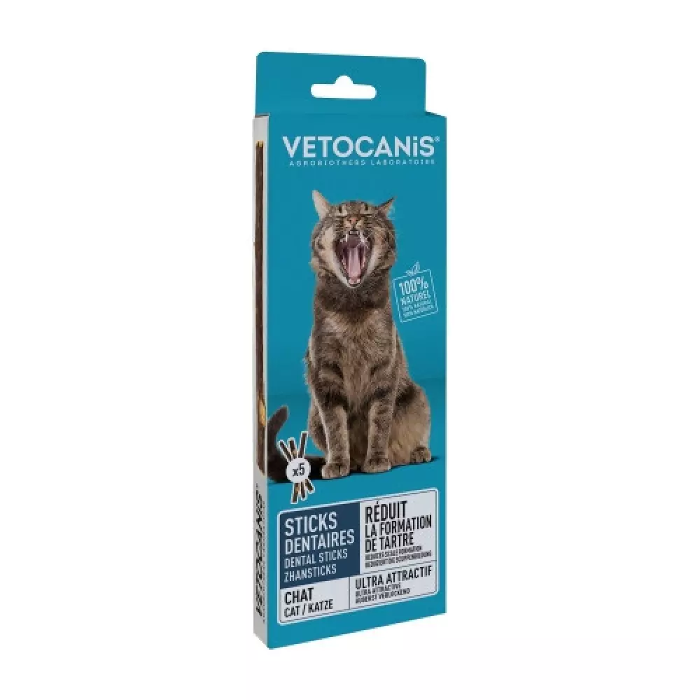 Vetocanis tyggepinner til katt, 3428170005538, Katteutstyr, Kattepleie og hygieneprodukter, Gibbon AS, Tuggstänger Katt Vetocanis