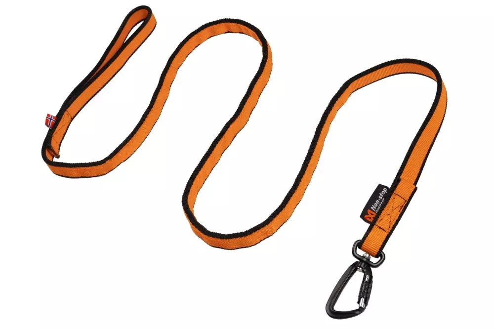 Non-Stop bungee leash 2m Bungee leash, black/orange, 2m 16401 7071652164016 Hundeutstyr Halsbånd og kobbel Non-Stop Dogwear AS
