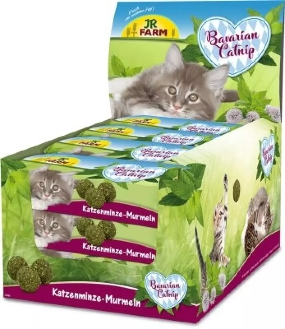 JR Farm, Catnip-marbles, 4024344204111, Katteutstyr, Katteleker, JR Farms, Imazo AB, 'JR CATNIP-MARBLES 10ST x 3.5GR