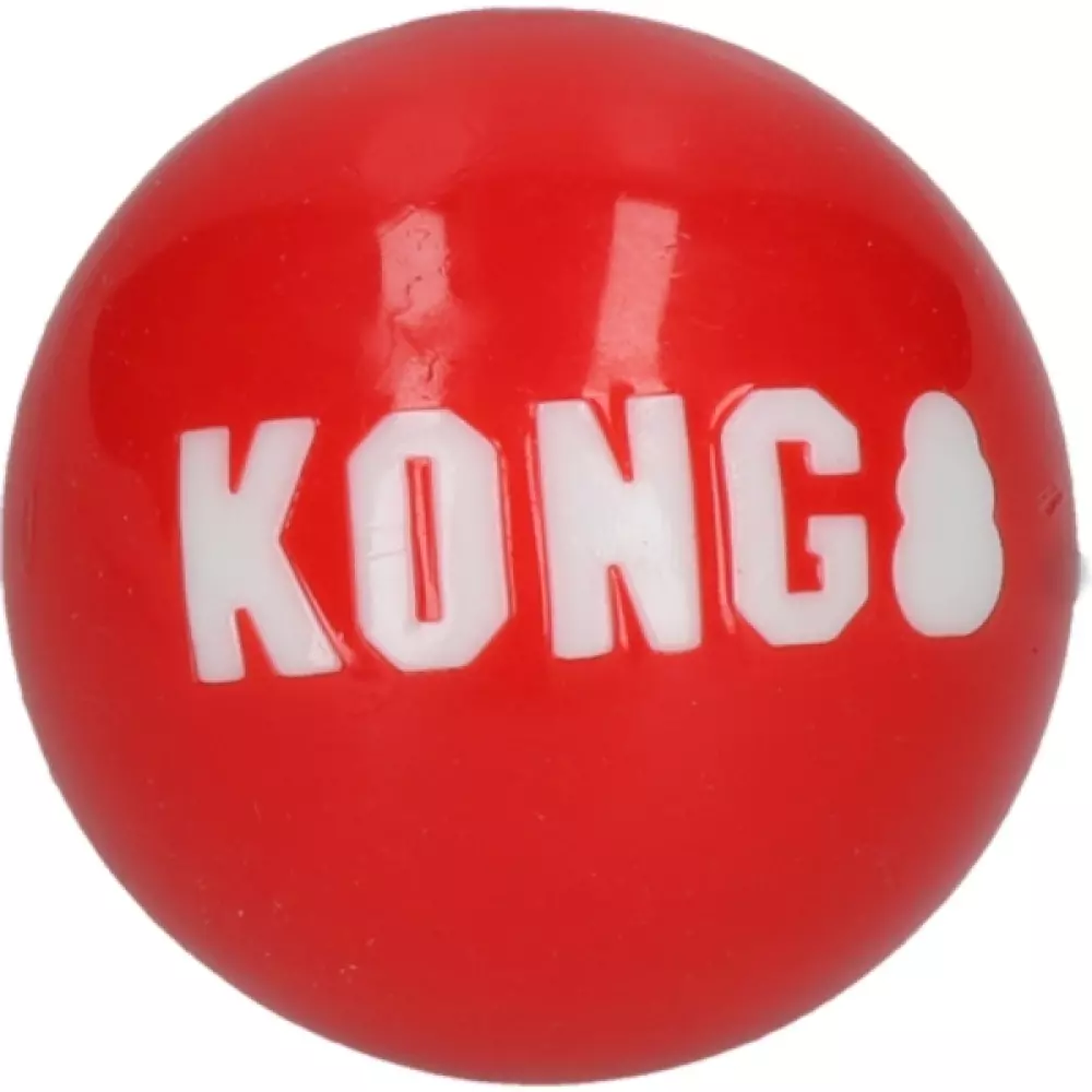 Kong Signature ball Medium, 035585476124, Hundeutstyr, Hundeleker, Kong Company, Pet Grossisten Norge, Kong Signature Ball Md 1pk