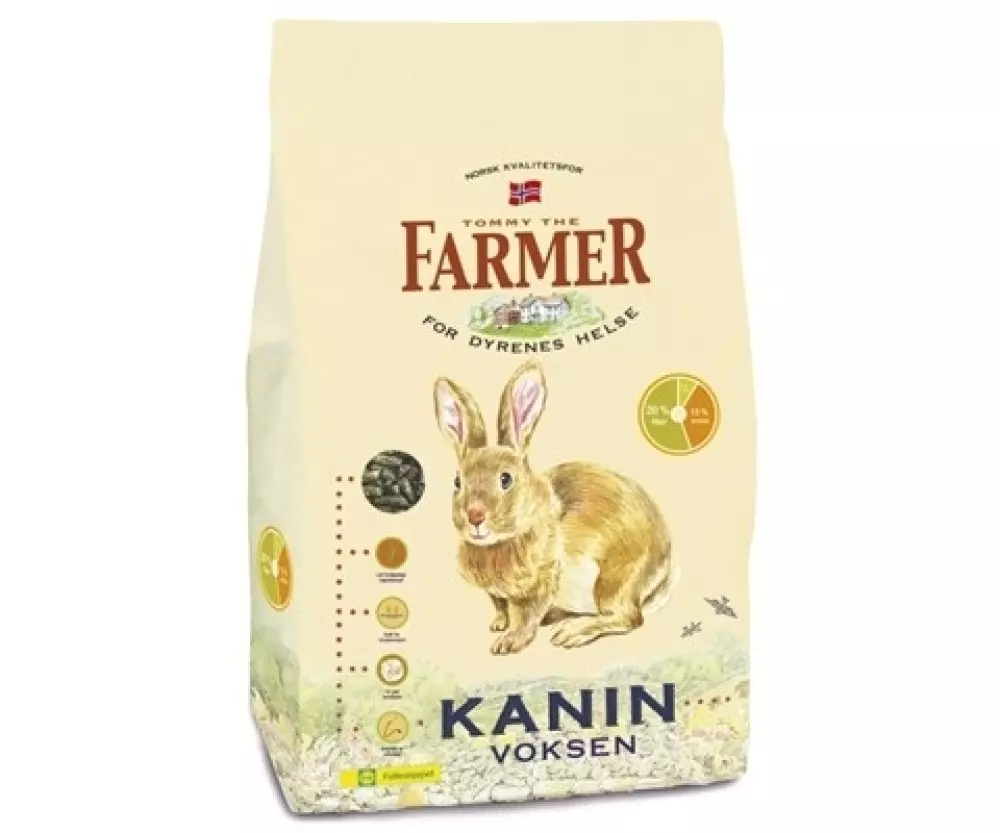 Farmer Kaninfor voksen 2,5kg, 7050421010334, Kaninutstyr, Kaninmat og høy, FELLESKJØPET AGRI SA, FARMER KANIN VOKSEN 2,5KG