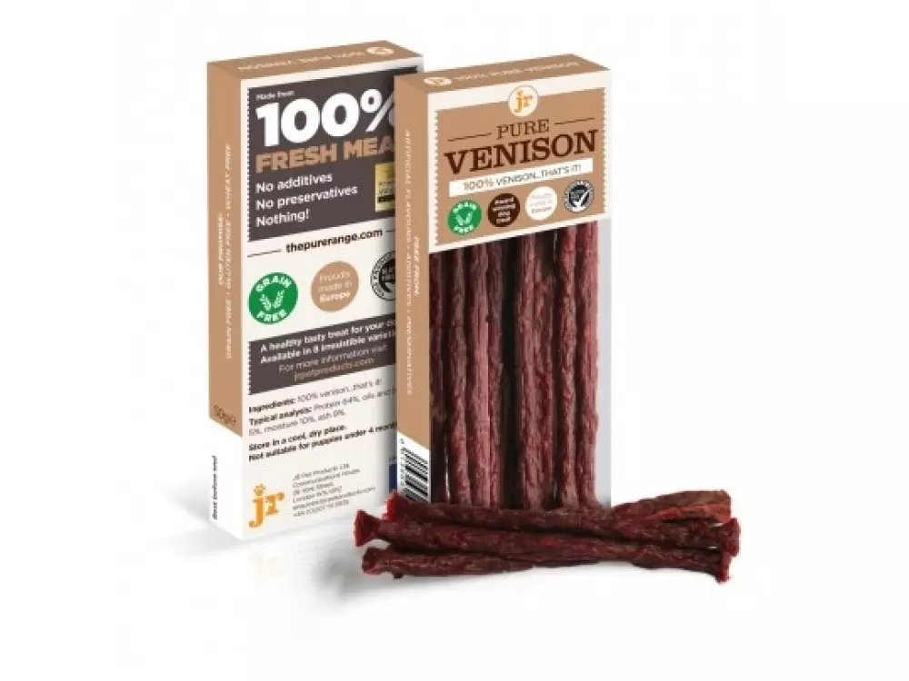 JR Pure Venison Sticks 50g, 013964914009, Hundeutstyr, Hundegodbiter og Tygg, JR Farms, Yukon, JR Pure Venison Sticks 50g