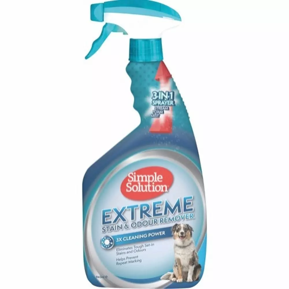 Simple solution flekk og lukkfjerner, 010279101377, Hundeutstyr, Hygieneariklier og hundeposer, Eldorado, Simple Solution Extreme plet- & lugtfjerner til hund 945 ml