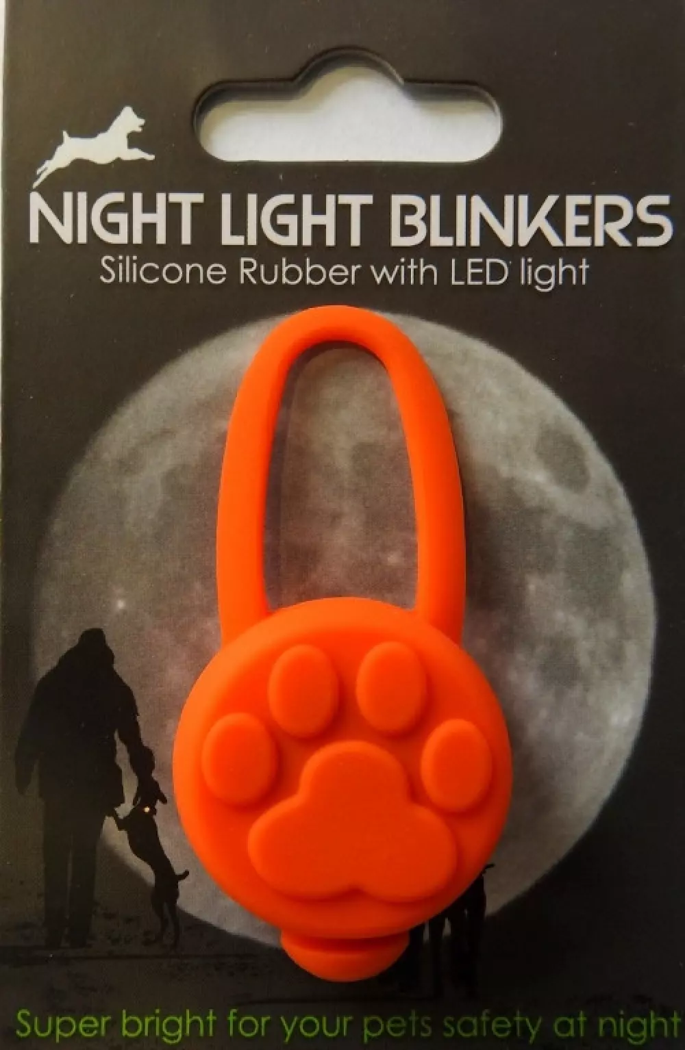 Night Light Blinkers ass. farger, 7072220678843, Hundeutstyr, Sesongaktuelt, Trine Hundeartikler, Led lys i silikon