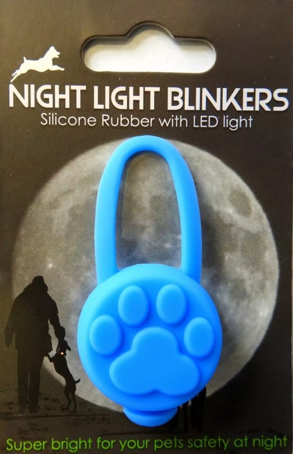 Night Light Blinkers ass. farger, 7072220678843, Hundeutstyr, Sesongaktuelt, Trine Hundeartikler, Led lys i silikon