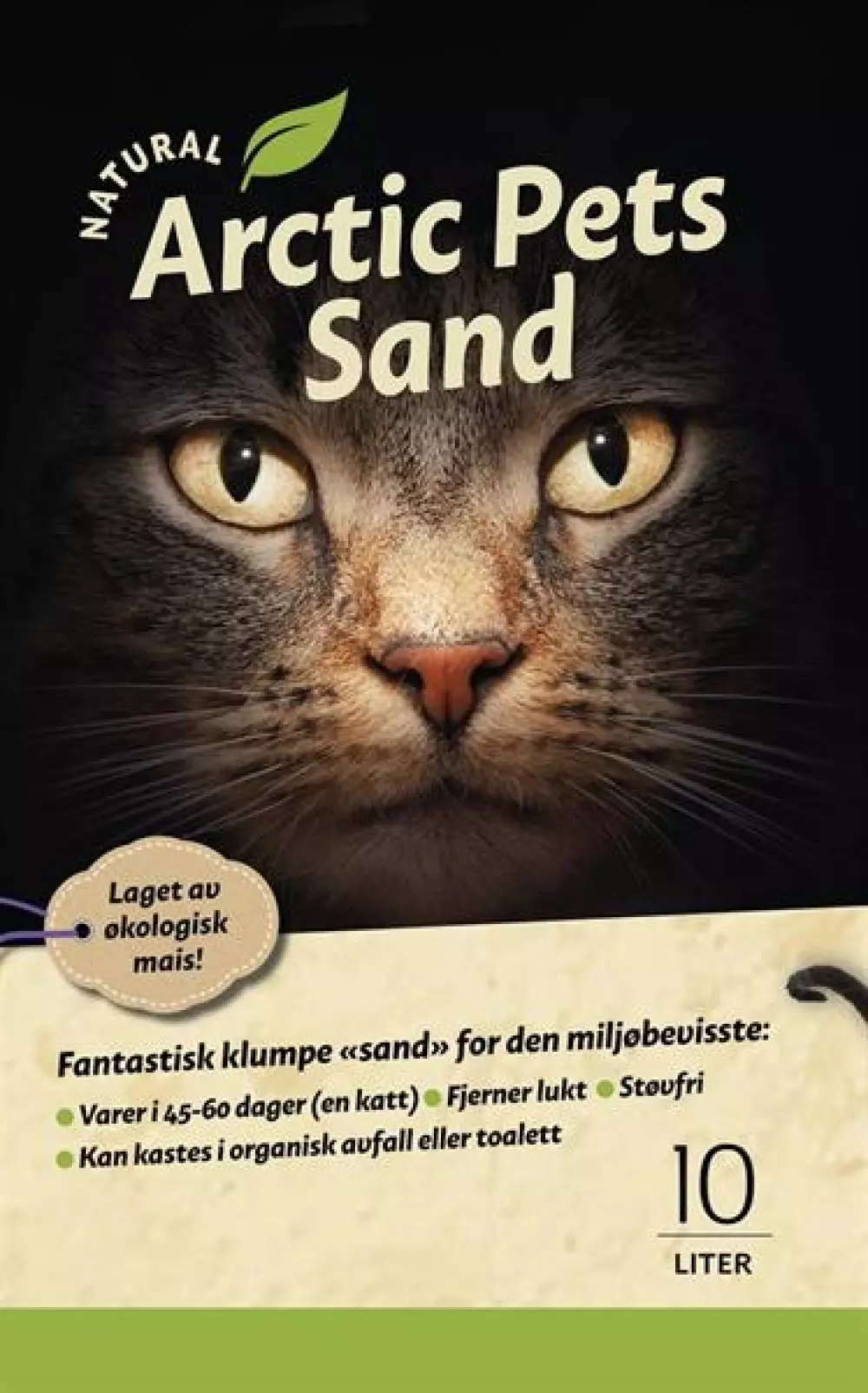 Miljøvennlig kattesand, økologisk kattesand, Arctic Pets Sand