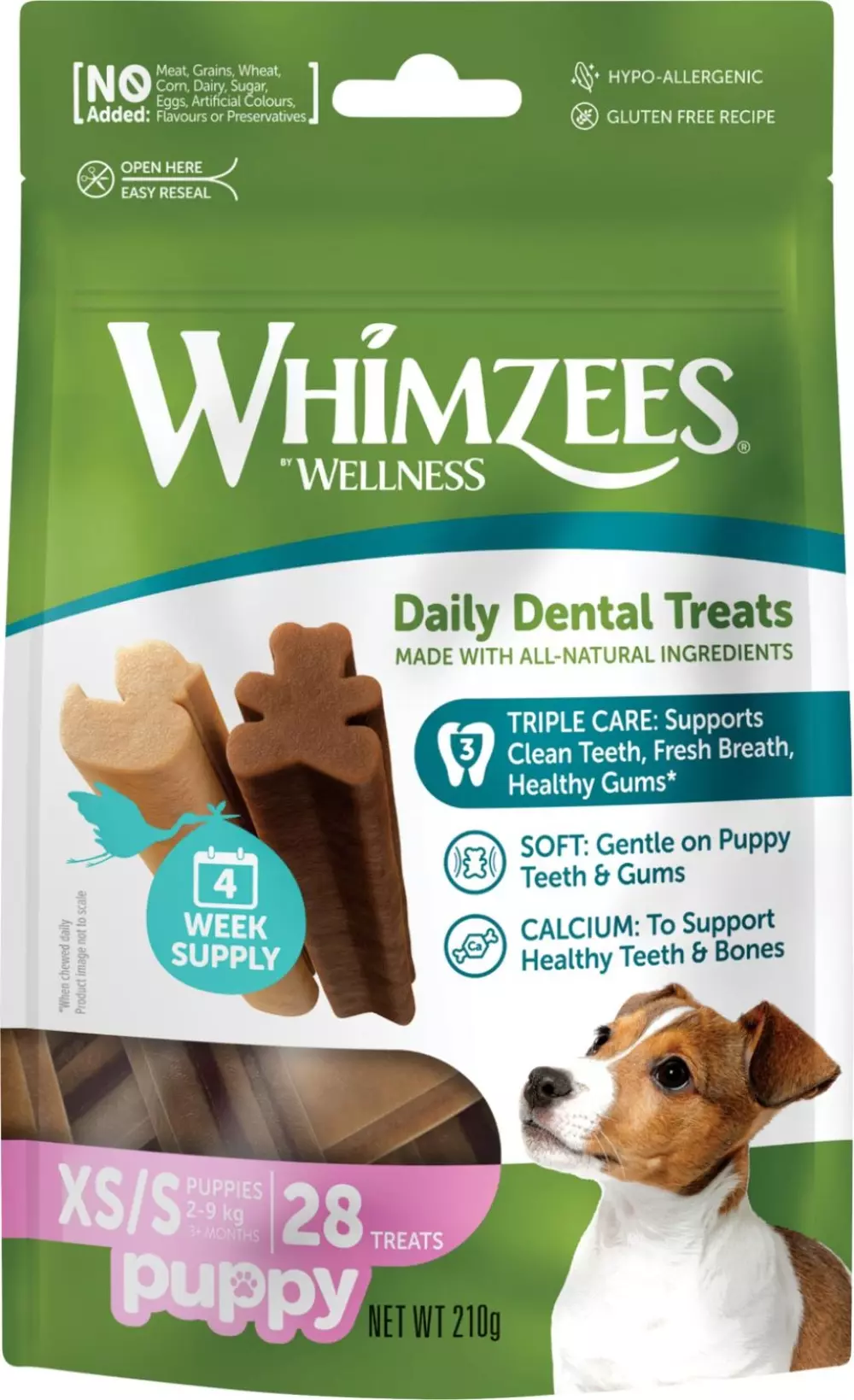 Whimzees Puppy Value Bag XS/S Pose, 8718627754696, Hundeutstyr, Hundegodbiter og Tygg, Whimzees, Eldorado, Whimzees Puppy XS/S, 14 stk, 105 g