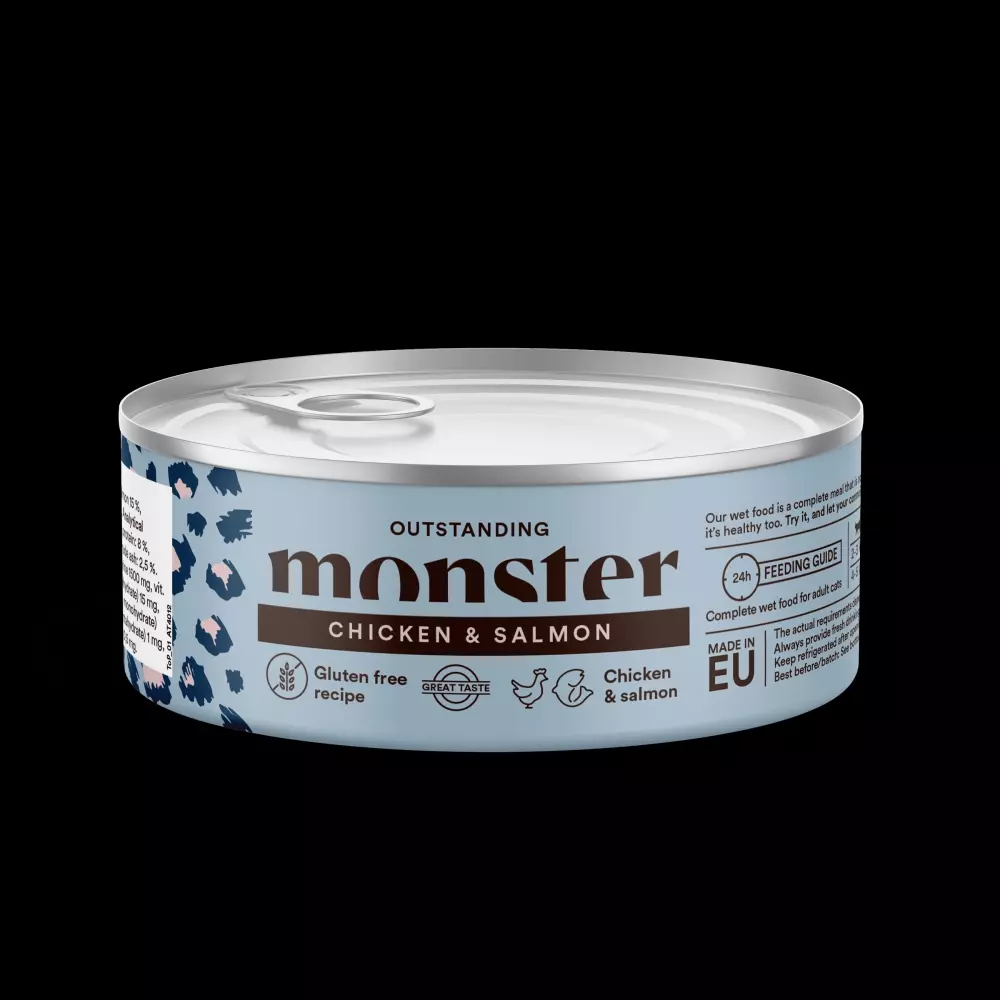 Monster Cat Ad Multi Chicken/ Salmon Can 100 g, Kattemat, Monster