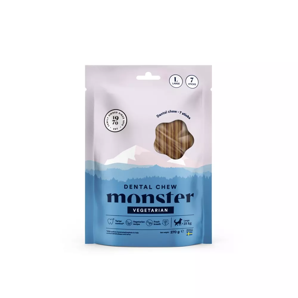 Monster Dental Chew Vegetarian Large Weekpack